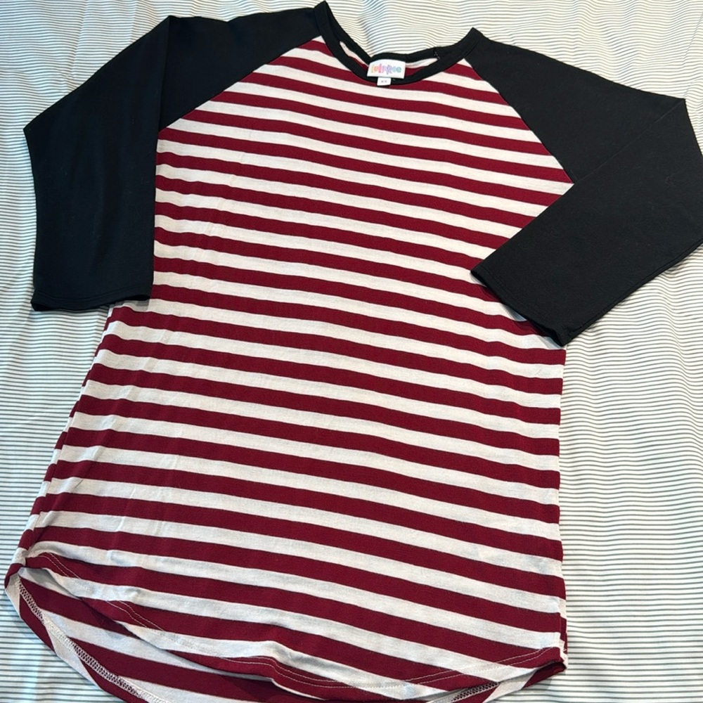 Vintage LuLaRoe Striped Randy Baseball Tee